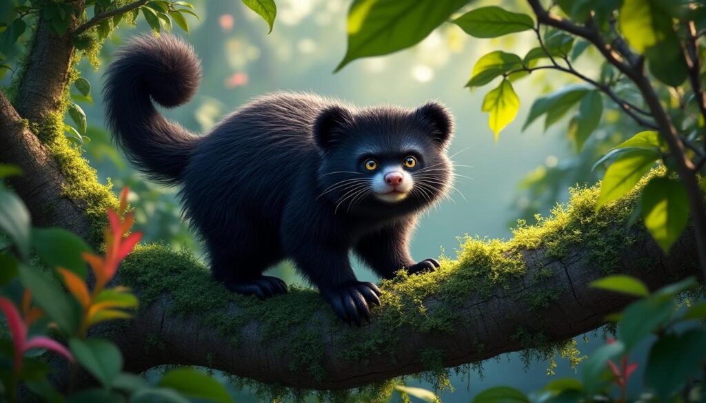 explorez le monde captivant de l'arctictis binturong, un animal unique et fascinant vivant dans les forêts tropicales. découvrez ses caractéristiques, son habitat et son comportement.