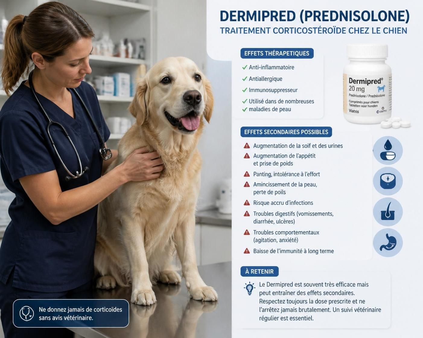 découvrez les effets secondaires possibles du dermipred chez le chien et apprenez à les reconnaître pour assurer la santé et le bien-être de votre animal.