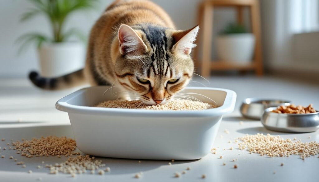 découvrez pourquoi votre chat mange sa litière, les causes possibles de ce comportement et les solutions efficaces pour y remédier et assurer le bien-être de votre animal.