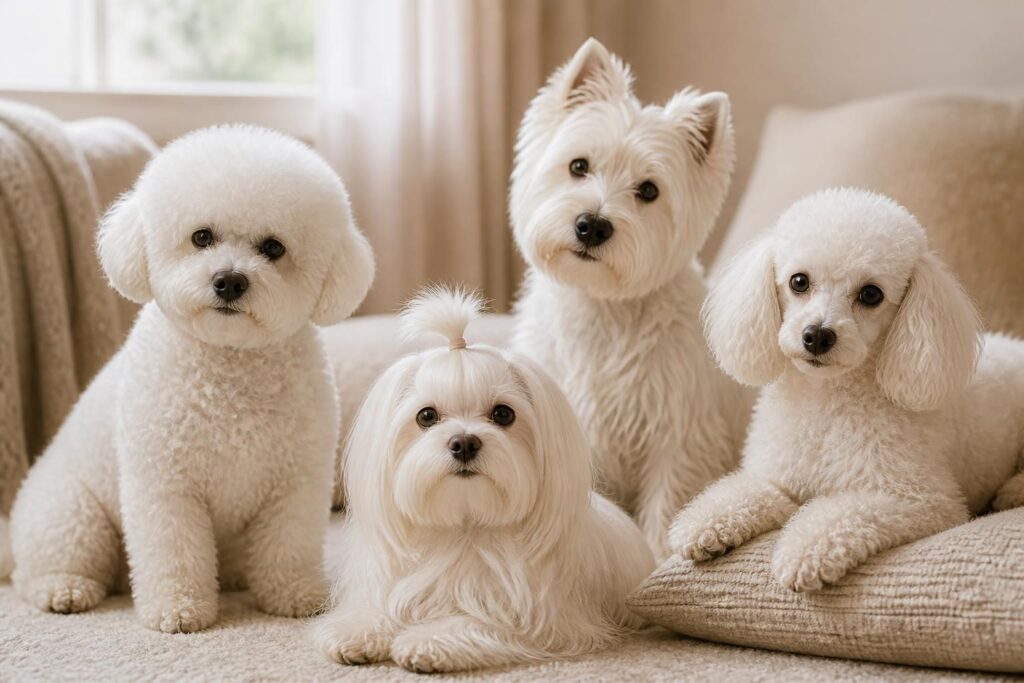 découvrez les meilleures races de petits chiens blancs idéales pour un compagnon de poche, alliant douceur, taille compacte et caractère adapté à la vie en appartement.