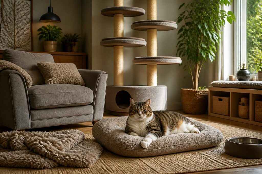 découvrez nos conseils pour aménager votre intérieur afin d'offrir un espace confortable et sécurisant à votre gros chat, un compagnon bien en chair qui mérite le meilleur.