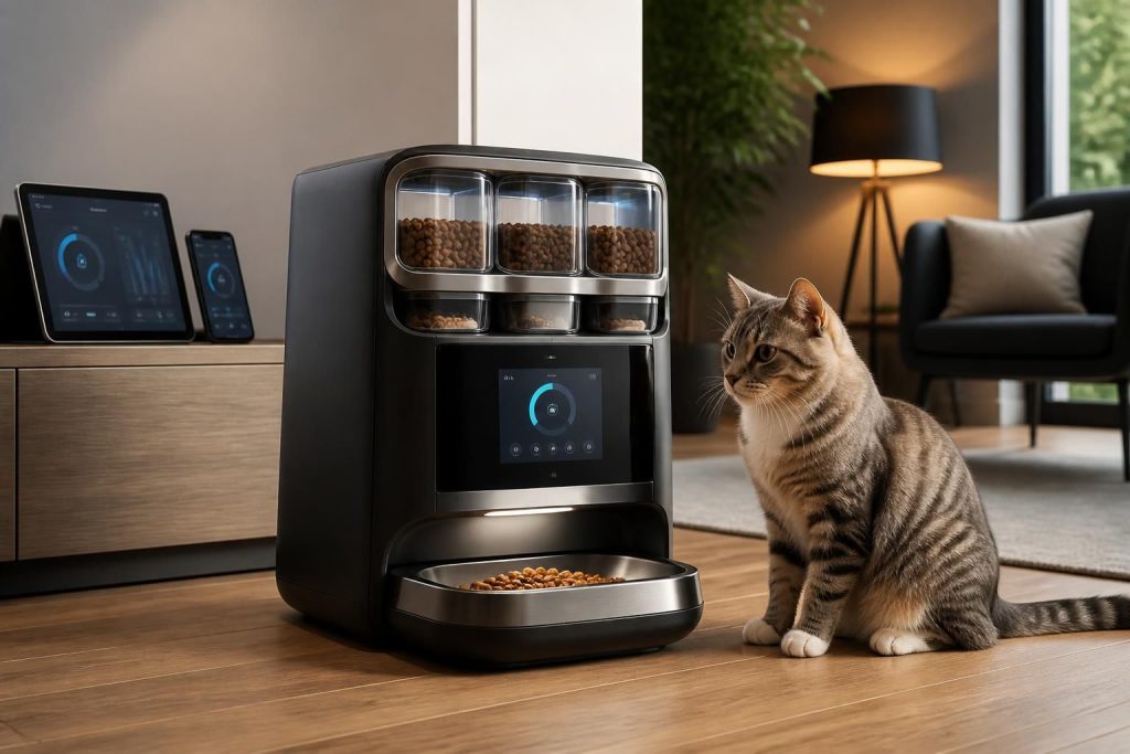 découvrez comment choisir le meilleur distributeur de croquettes automatique et connecté pour votre chat, alliant praticité et technologie pour le bien-être de votre animal.