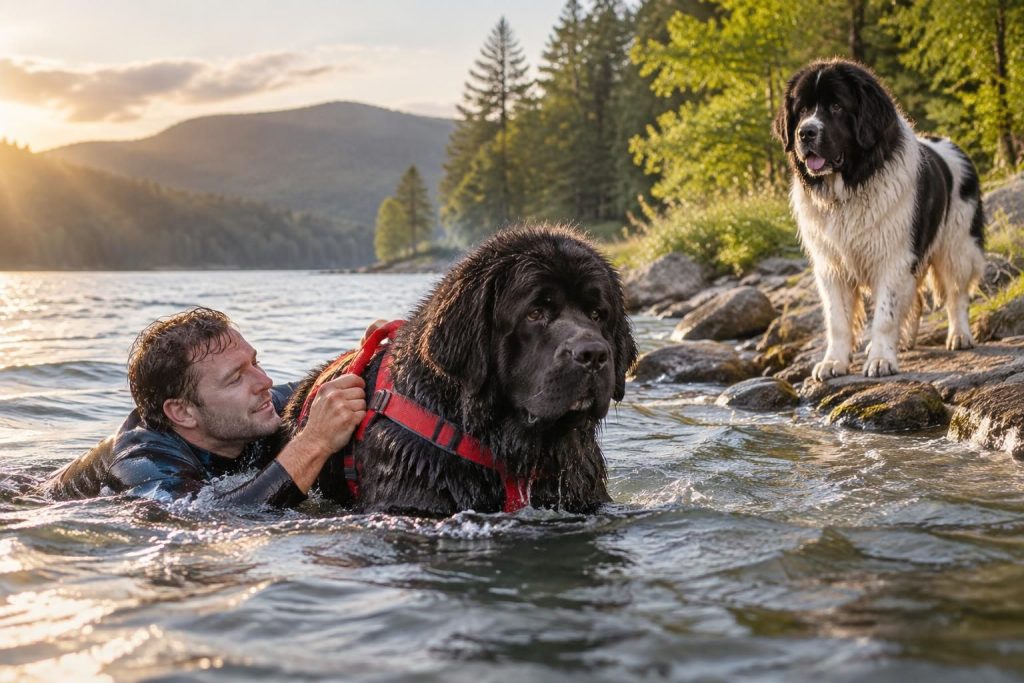 découvrez le terre-neuve : poids, couleurs, prix, caractère et rôle de sauveteur de ce chien géant, doux et réputé pour son amour de l’eau.